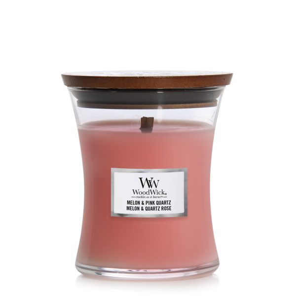 WoodWick Candle Melon & Pink Quartz - Medium