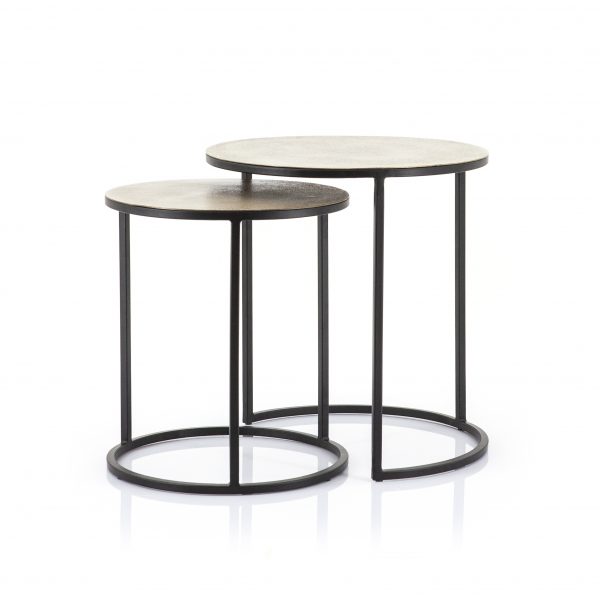 By-Boo Set van Twee Bijzettafels Setto Brass - Small