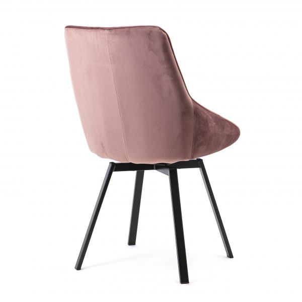 By-Boo Eetkamerstoel Beau (Draaibaar) - Oud Roze